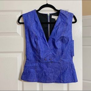 Derek Lam 10 Crosby Blue Denim Top NWT Sleeveless Intermix Exclusive